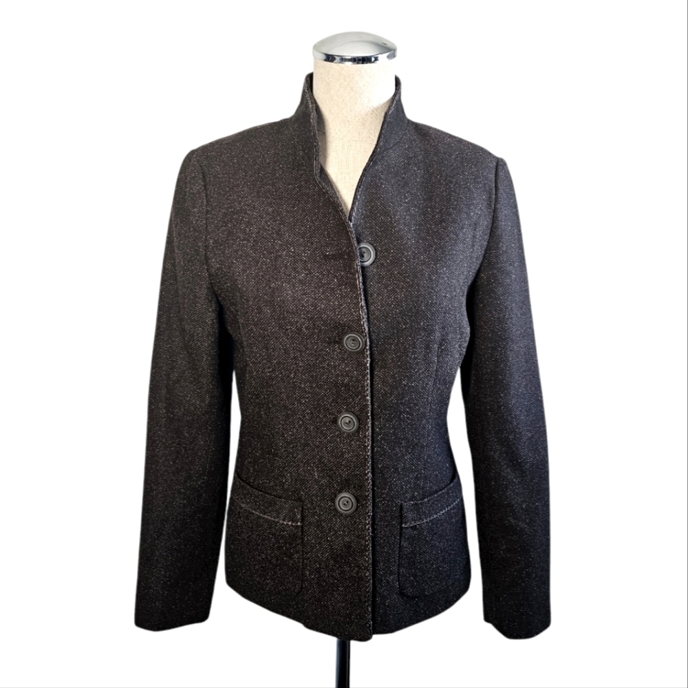 Pierre Cardin Femme Wool Blend Blazer Brown Size 4